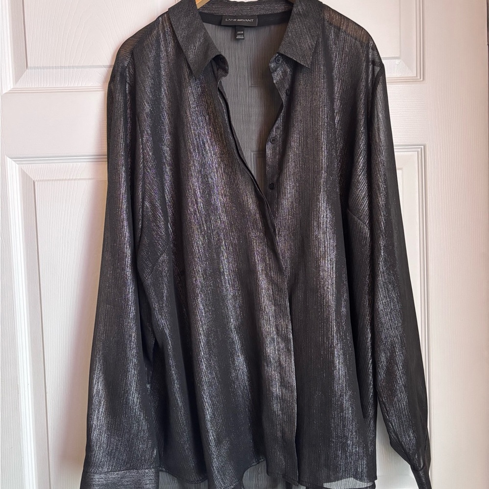 Black Casual Button Down Shirt with Relaxed Fit